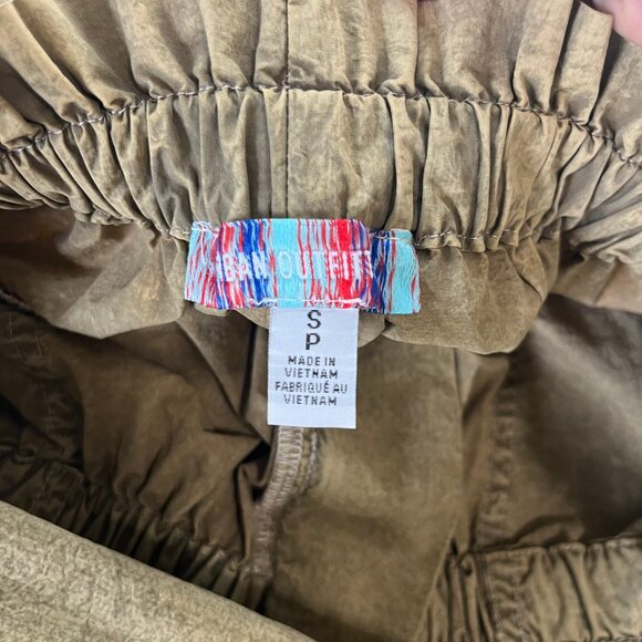 Urban Outfitters Tan Khaki Parachute Wide Leg Lightweight Pants | Size S - Picture 7 of 7